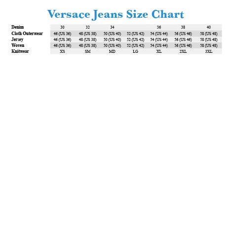 versace jeans size 28 conversion|Versace shirts size chart.